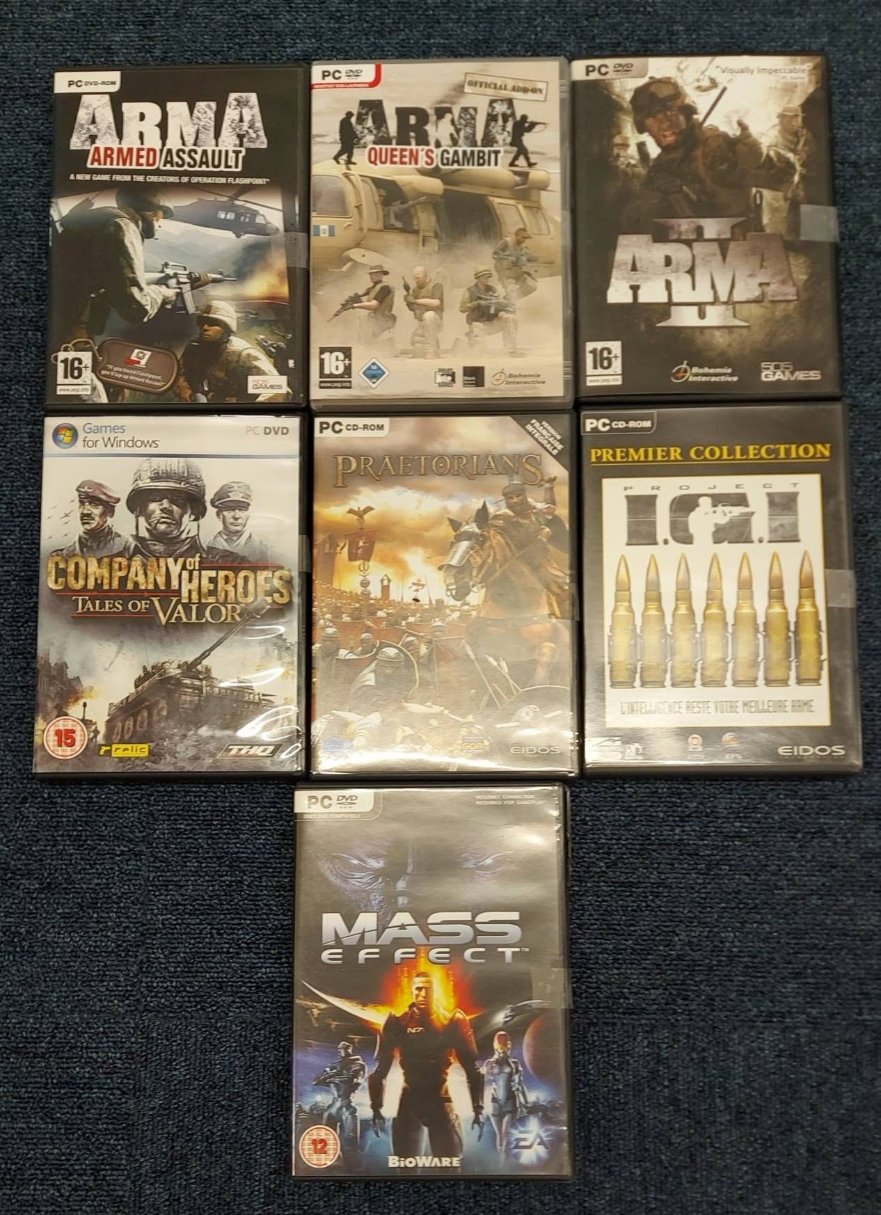 PC Jeux/Spiele/Games Arma, Mass Effect, Company Of Heroes,...