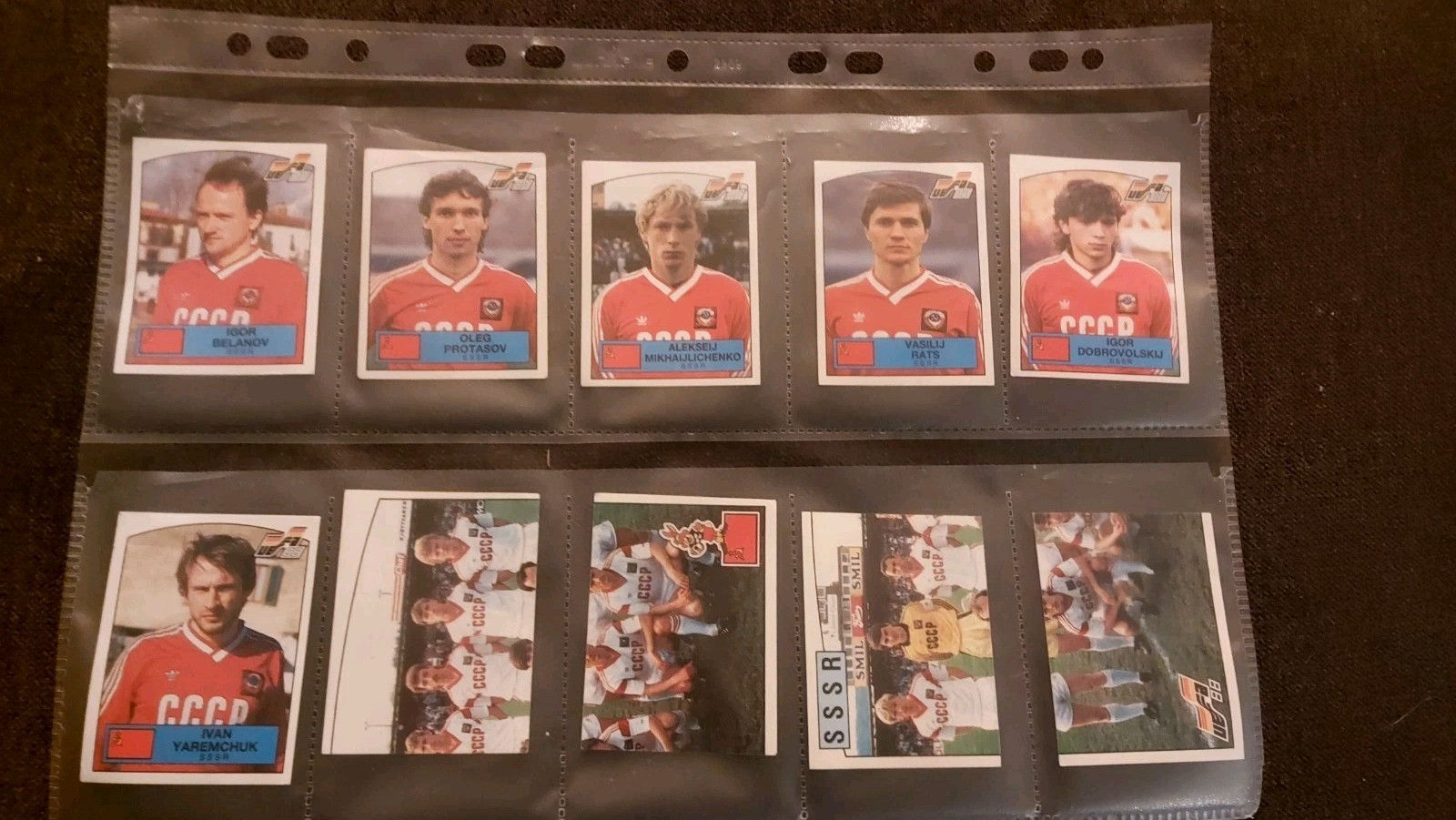 Panini Fussball EM Euro 88 Konvolut 11 Sticker ungeklebt SSSR CCCP Udssr Dasaev
