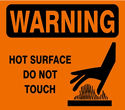 Warning - Hot surface