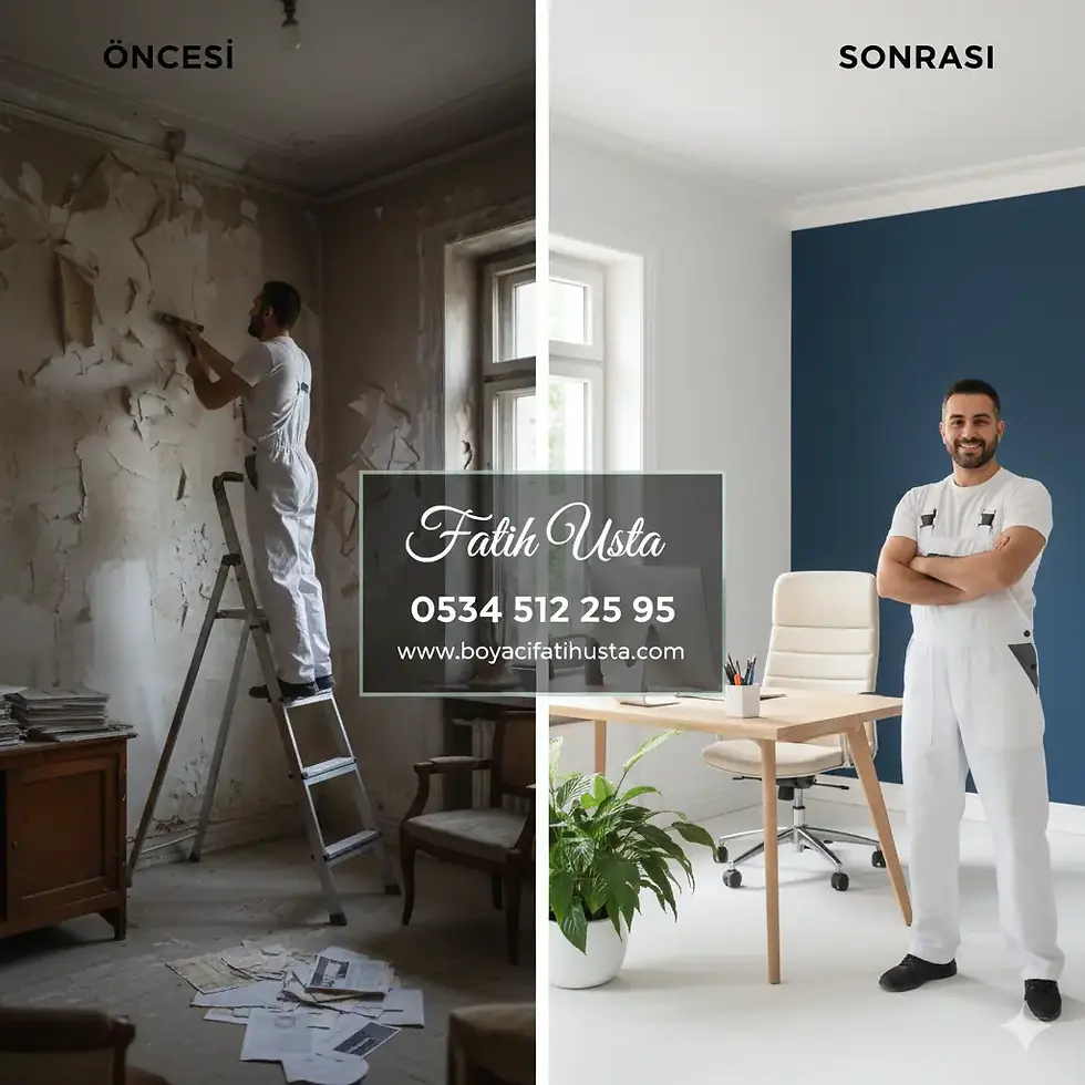 Büyükçekmece'de pürüzsüz duvarlar için profesyonel alçı sıva ve saten alçı uygulaması yapan Boyacı Fatih Usta
