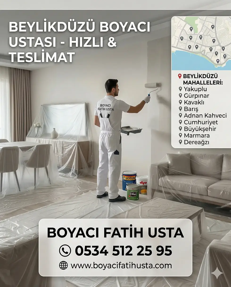 Beylikdüzü Boyacı Ustası Fatih Usta Alçıpan ve Anahtar Teslim Tadilat İstanbul