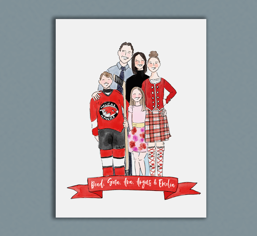 custom_family_illustration_personalized_