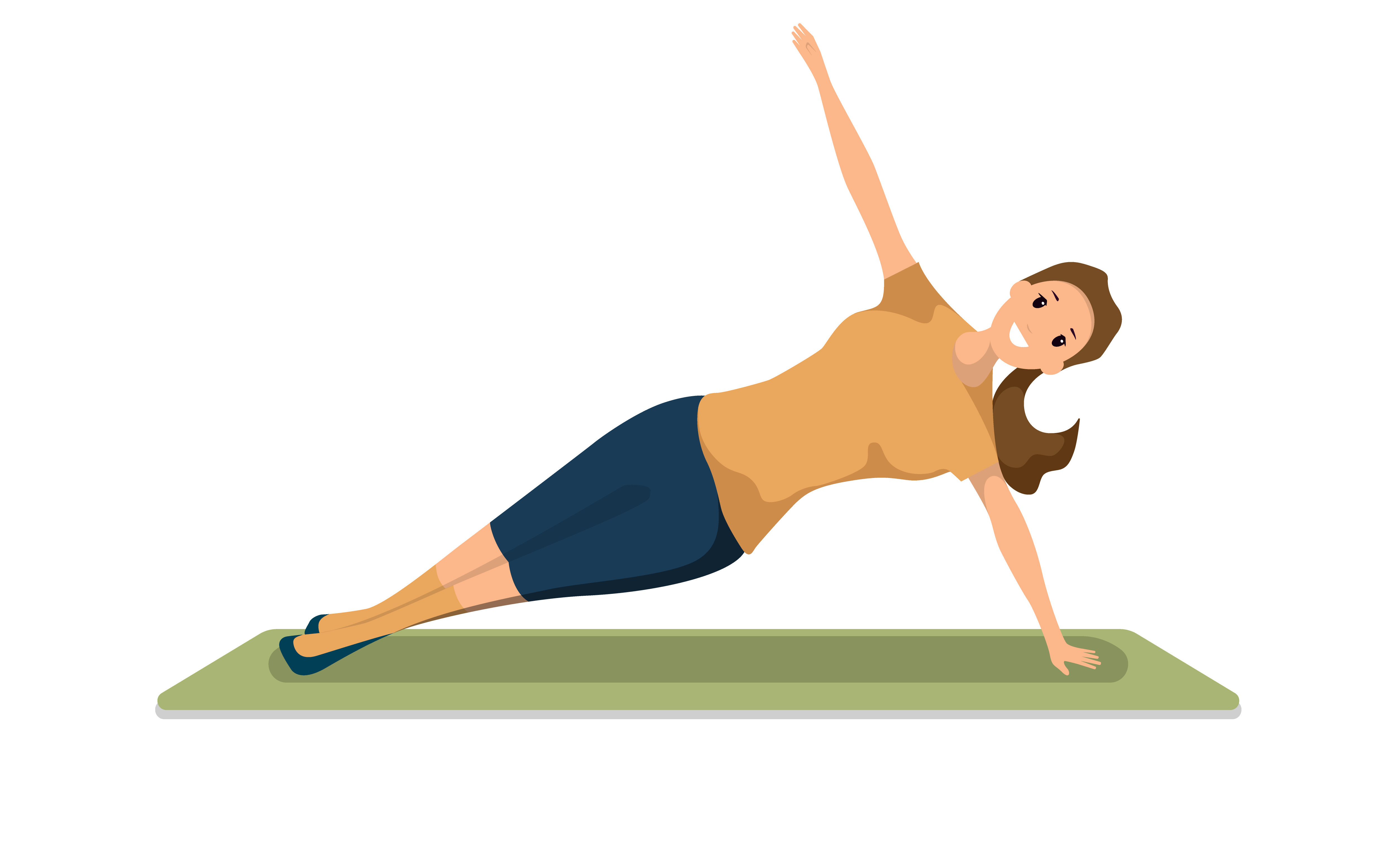 Side plank exercise for core strength