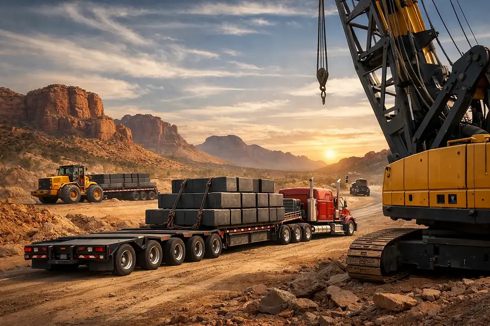 Crane Counterweight Transport Planning for Heavy Pieces
