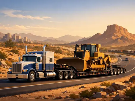 Dozer Hauling Between Phoenix and Kingman