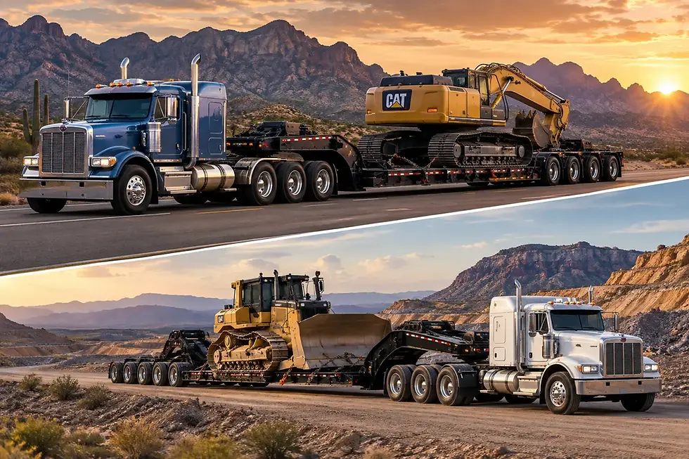 RGN Versus Landoll Transport for Heavy Equipment