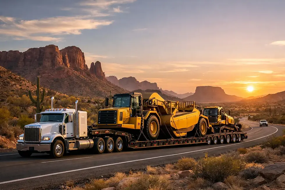 Transporting Scrapers in Arizona
