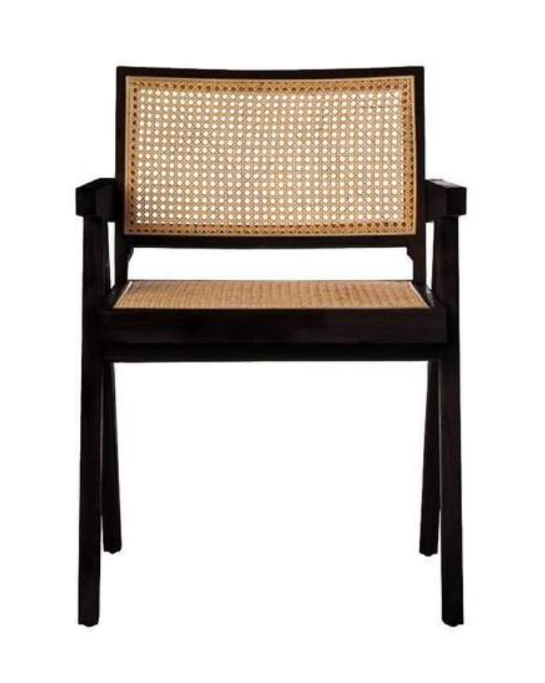 jeanneret chair with caning