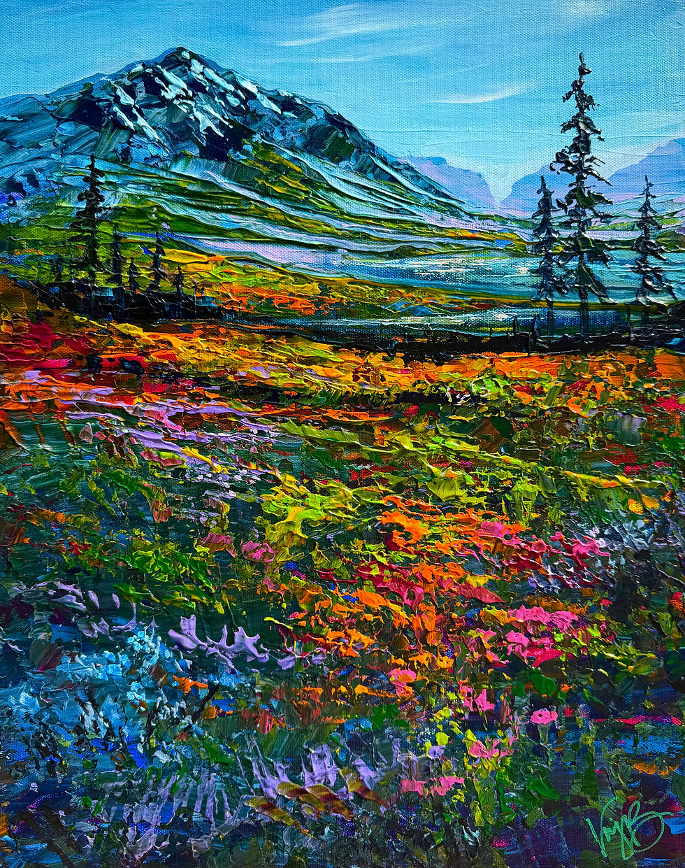 Thumbnail: Where Wildflowers Meet the Mountains Original