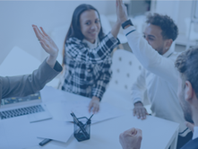 Happy Employees Doing High Five