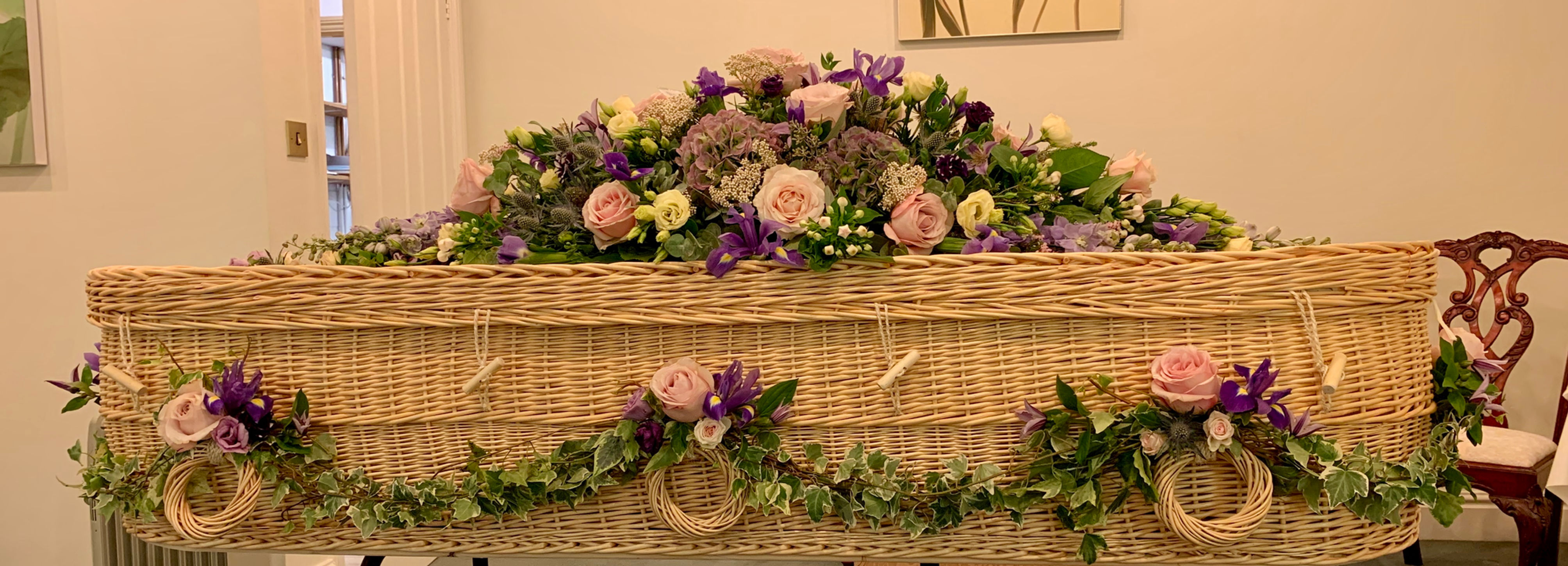 Willow Casket and Side Garland