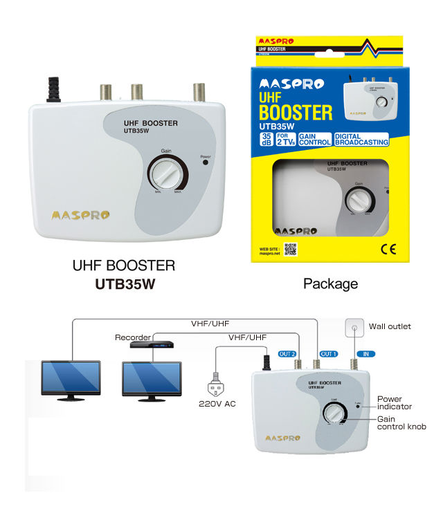 MASPRO日本萬視寶 UTB35W天線放大器