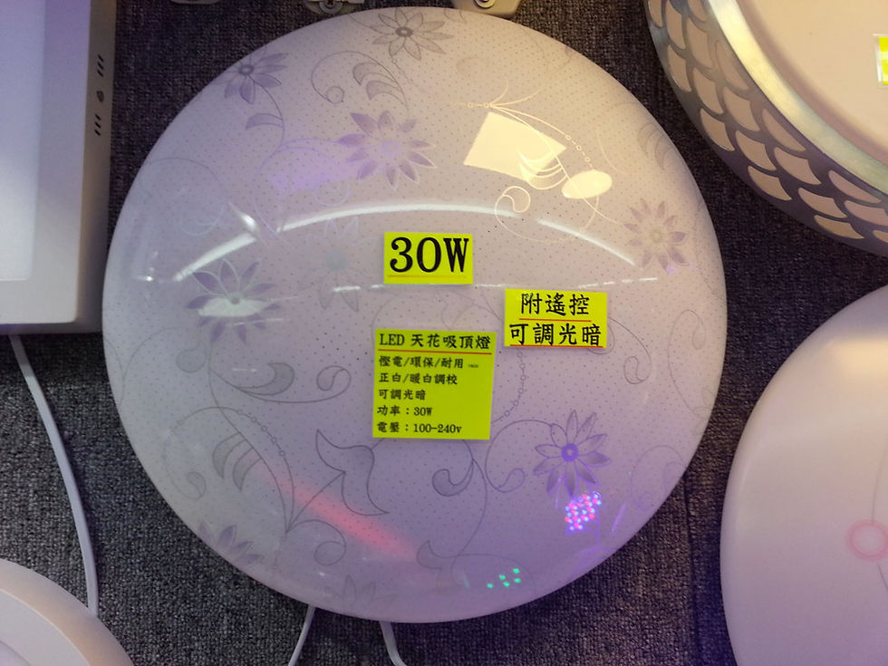 LED ceiling light with remote control (adjustable color temperature/brightness) 30W