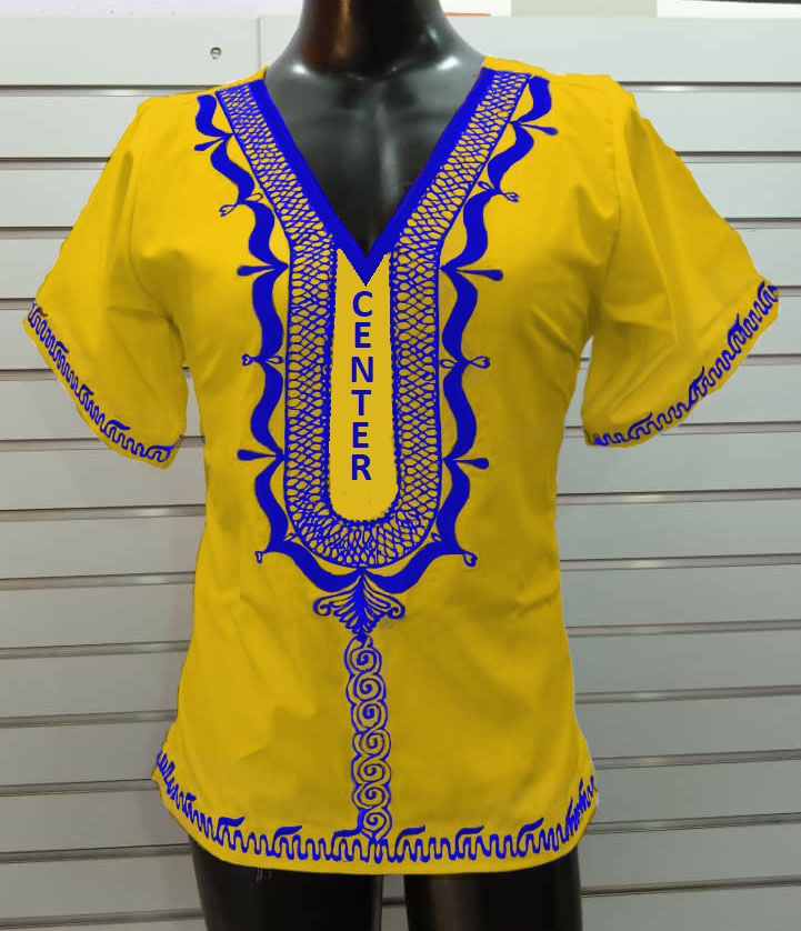 Thumbnail: Ladies Pempamsie V Neck Dashiki