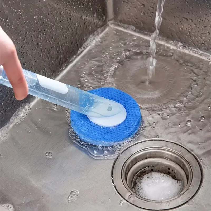 Miniatura: Long Handle Liquid-Filled Pot Brush with Removable Head