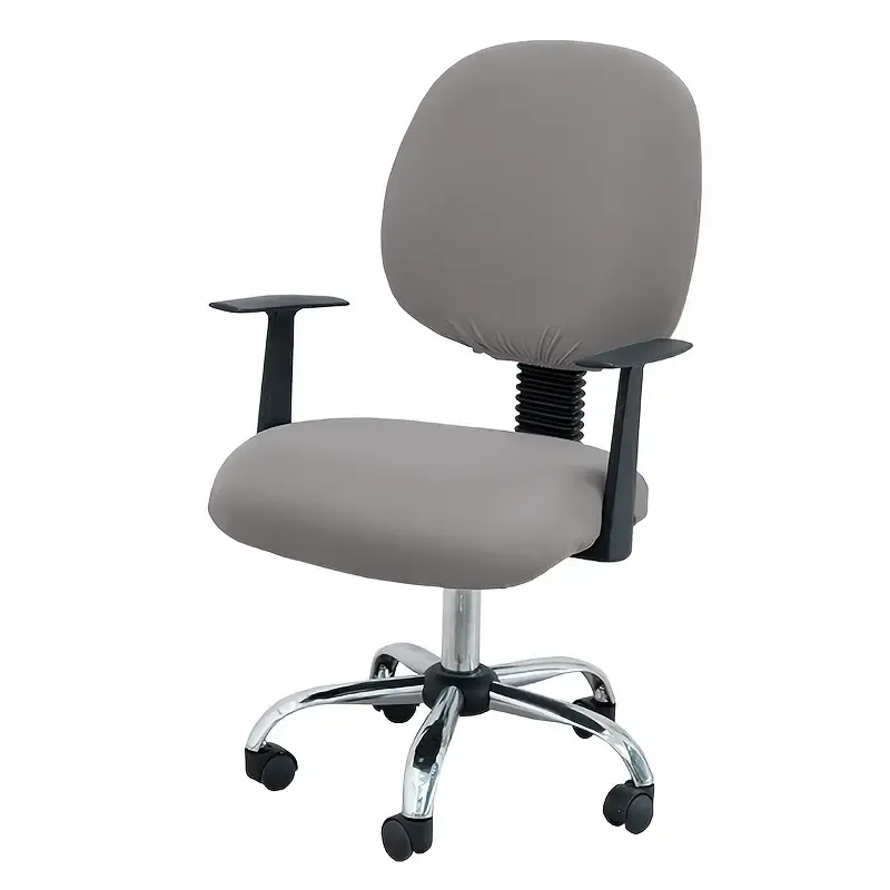 Miniatura: 2pcs Office Chair Covers - Solid Color Stretch Jacquard