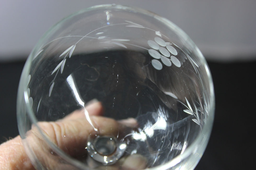 Thumbnail: Circa 1960's Grape Design on LED Crystal Wine