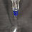 Thumbnail: SINGLE CANDLESTICK HOLDER CLEAR GLASS AND COBOLT BLUE CENTER