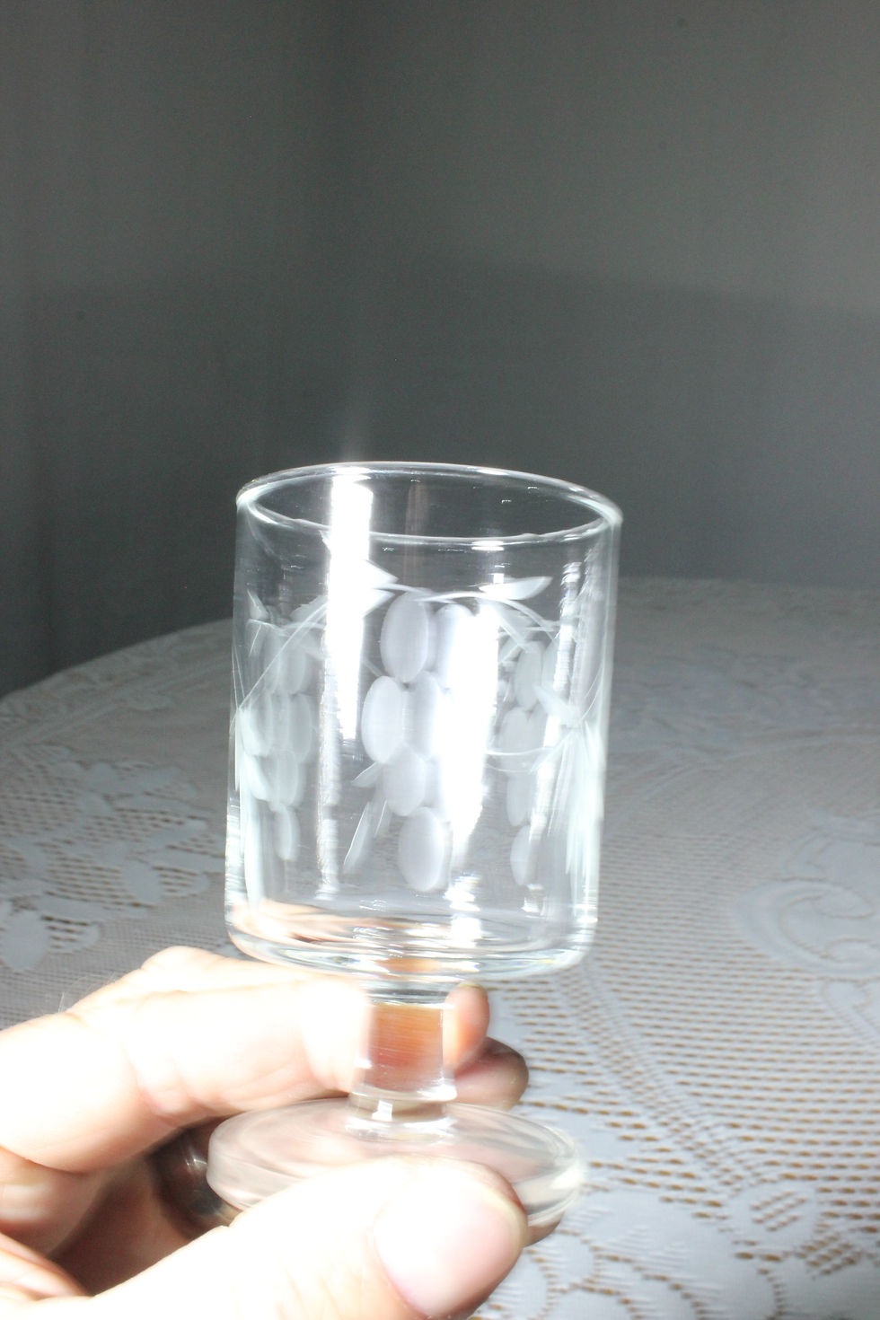 Thumbnail: Single Cut Glass Wine
