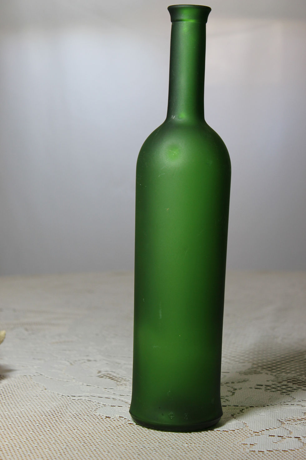 Thumbnail: Stunning Frosted Green Glass Bottle