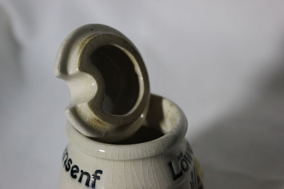 Thumbnail: 1953 Lowensenf German Made Mustard Jar