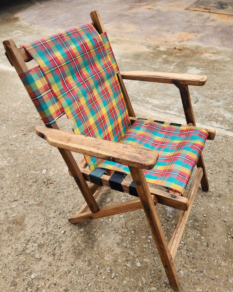 Thumbnail: 1950's FOLD UP CHAIRS WOOD