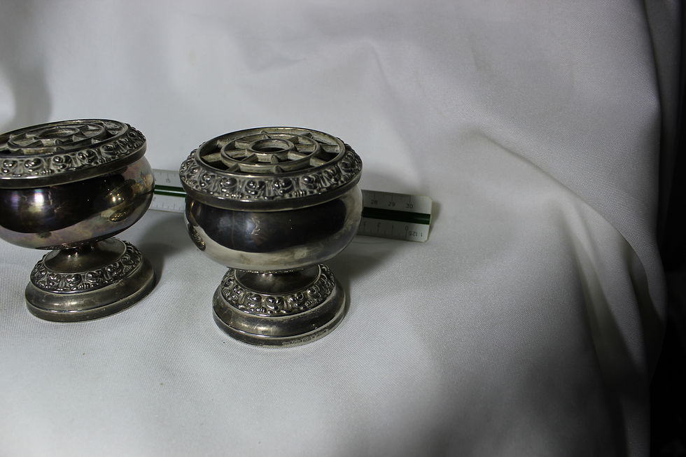Thumbnail: (41) Rose Bowls Silver Plated Pair