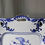 Thumbnail: Collectable Lillian Vernon Blue Onion Square Handled Dish 7.75"