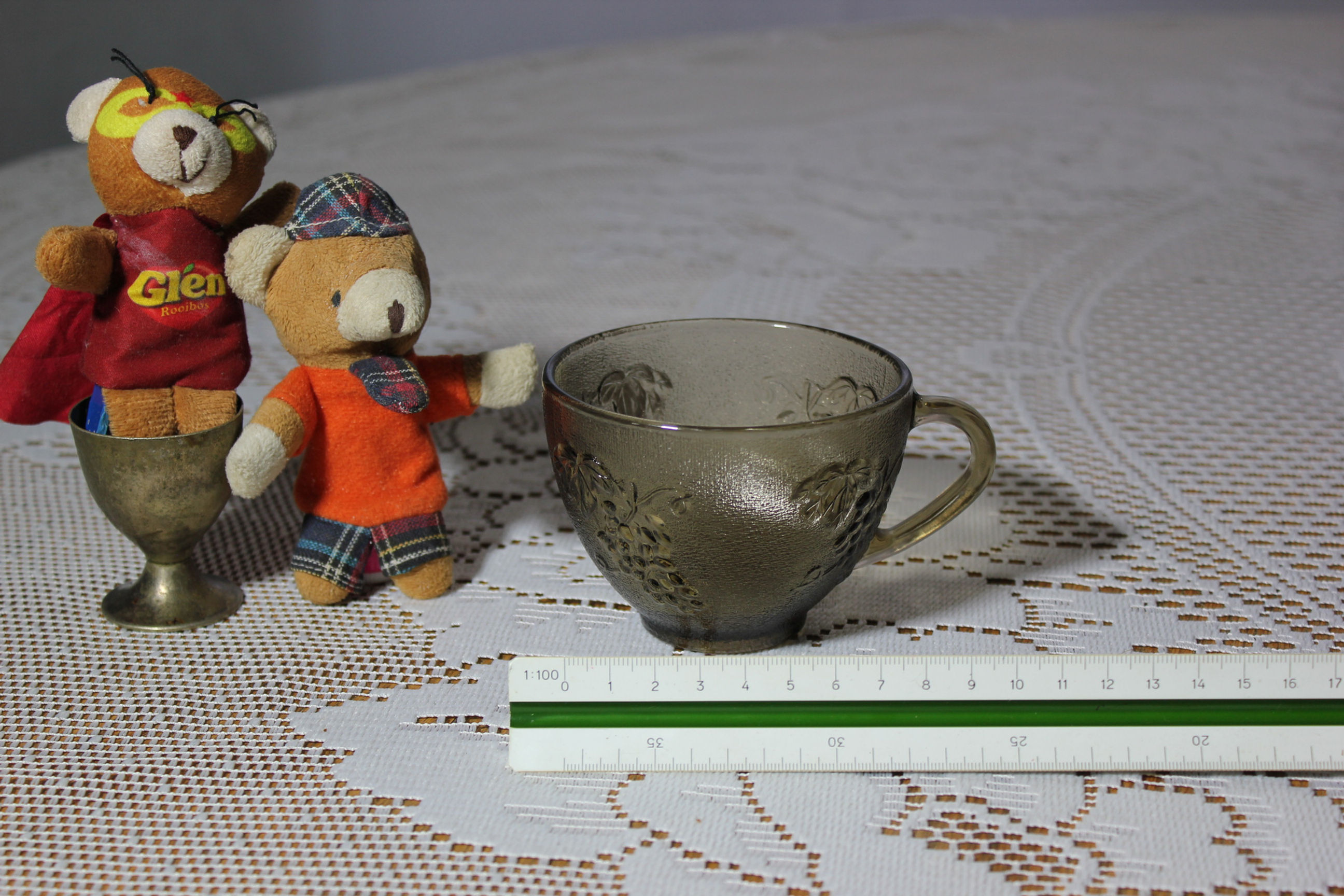 Brown Pressed Glass Cup