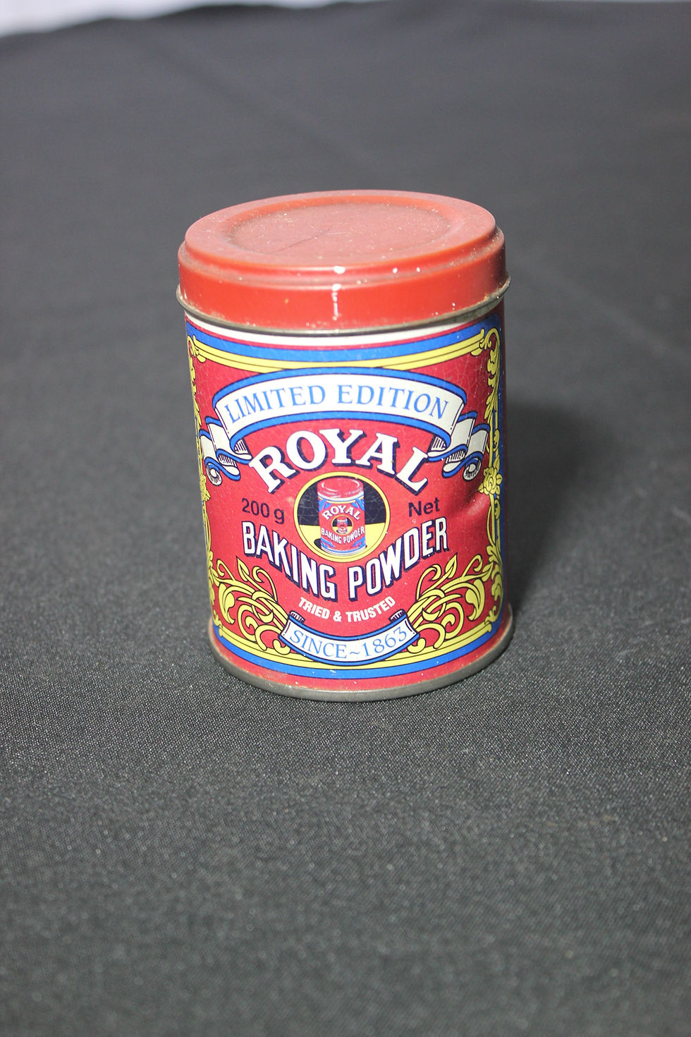 Thumbnail: Royal Baking Powder Tin Red 200g Metal Storage Can