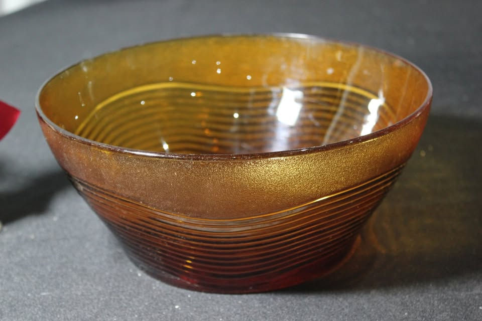 Thumbnail: FRENCH AMBER BOWL SEE DETAILS