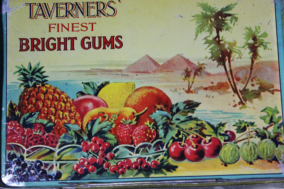 Thumbnail: Vintage 1950's Taverners Bright Gum Tin