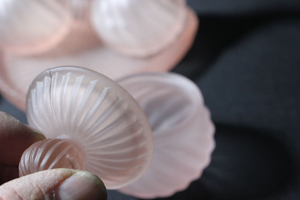 Thumbnail: Pink Frosted Perfume set Rare