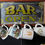 Thumbnail: BAR OPEN PUB SIGN WITH VINTAGE SHOT MUGS