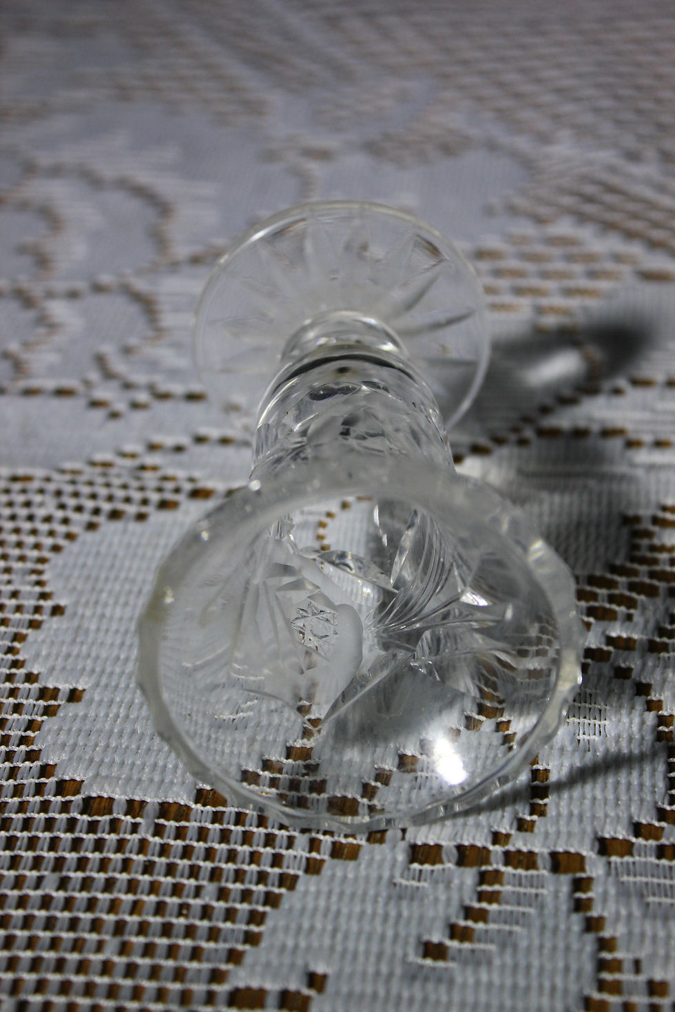 Thumbnail: 1960s Anchor and Hocking Clear Cut Glass Vase