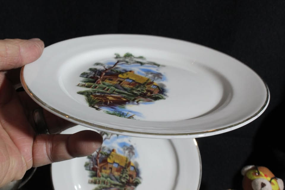 Thumbnail: 4 X VINTAGE CONSTANTIA PLATES COUNTRY THEME