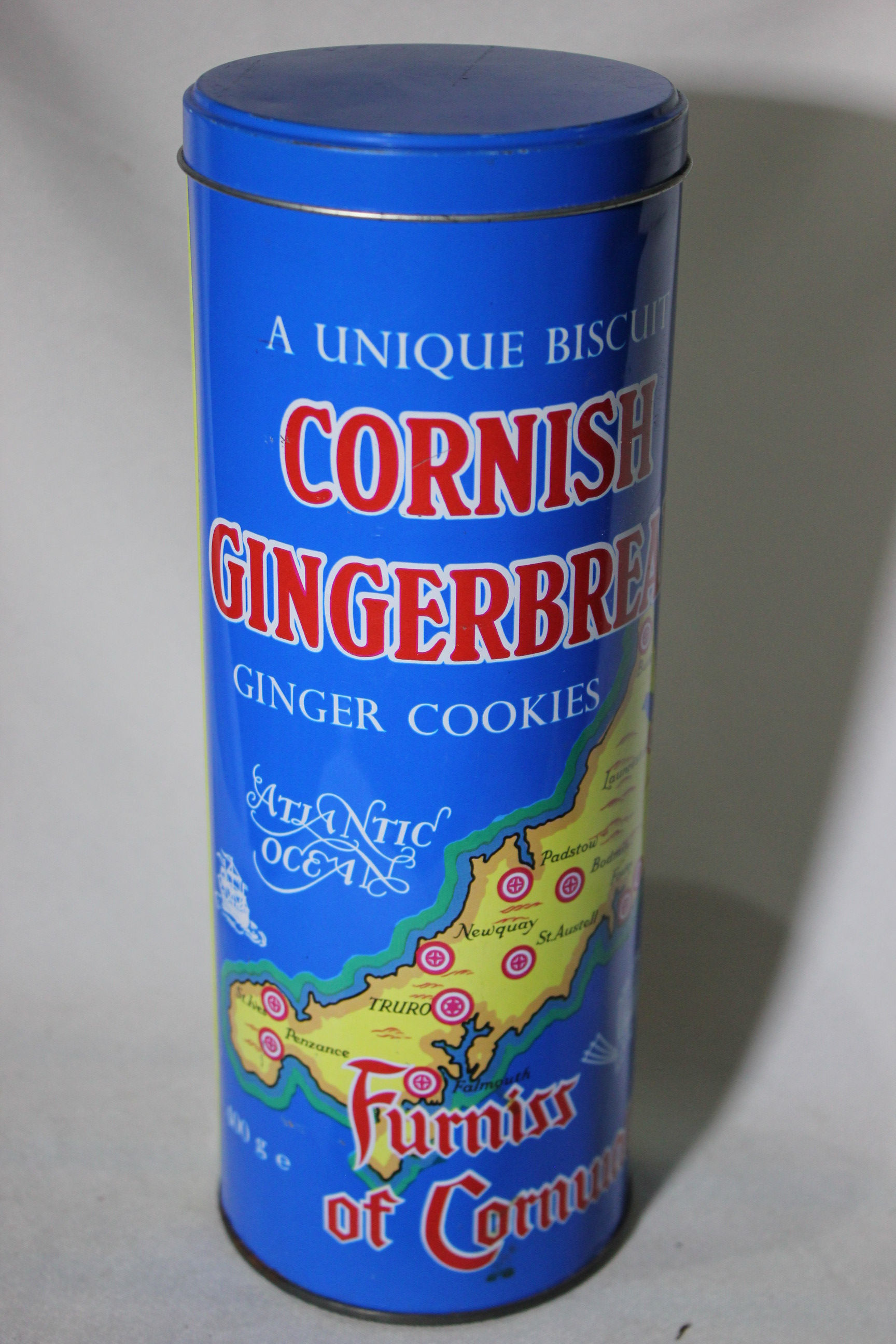 English Round Cookie Tin Cornwall