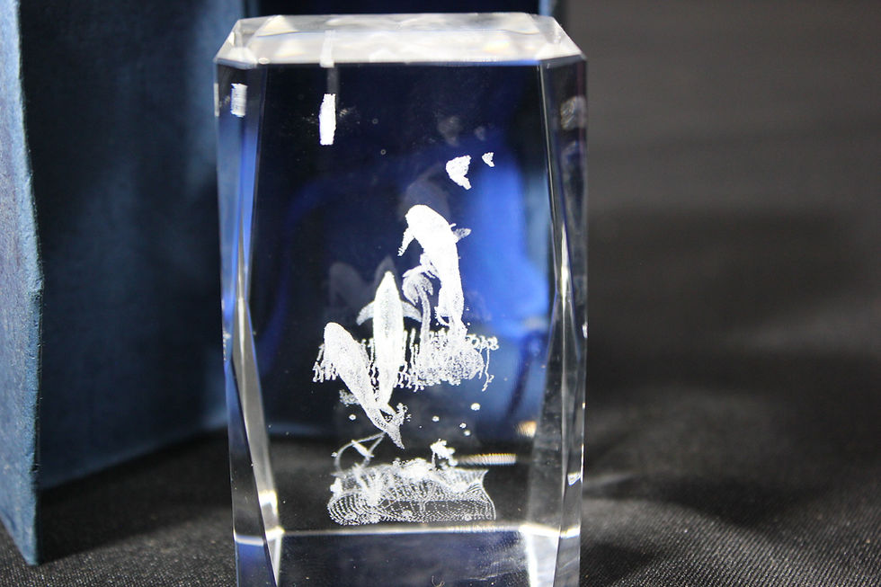 Thumbnail: 3D Lazer Cut Dolphin Florida Paperweight