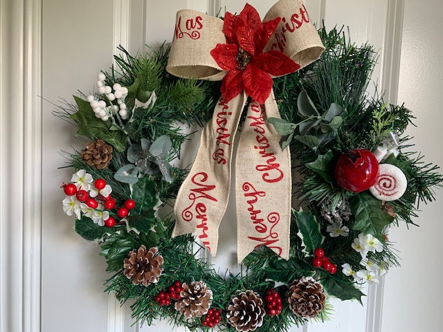 Thumbnail: Holiday greens berries wreath