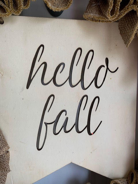 Thumbnail: ruffled burlap cotton Fall wreath