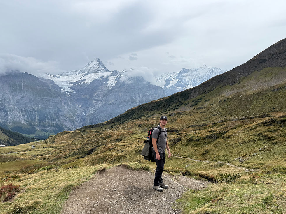 Eye-level view of a peaceful yoga session in nature