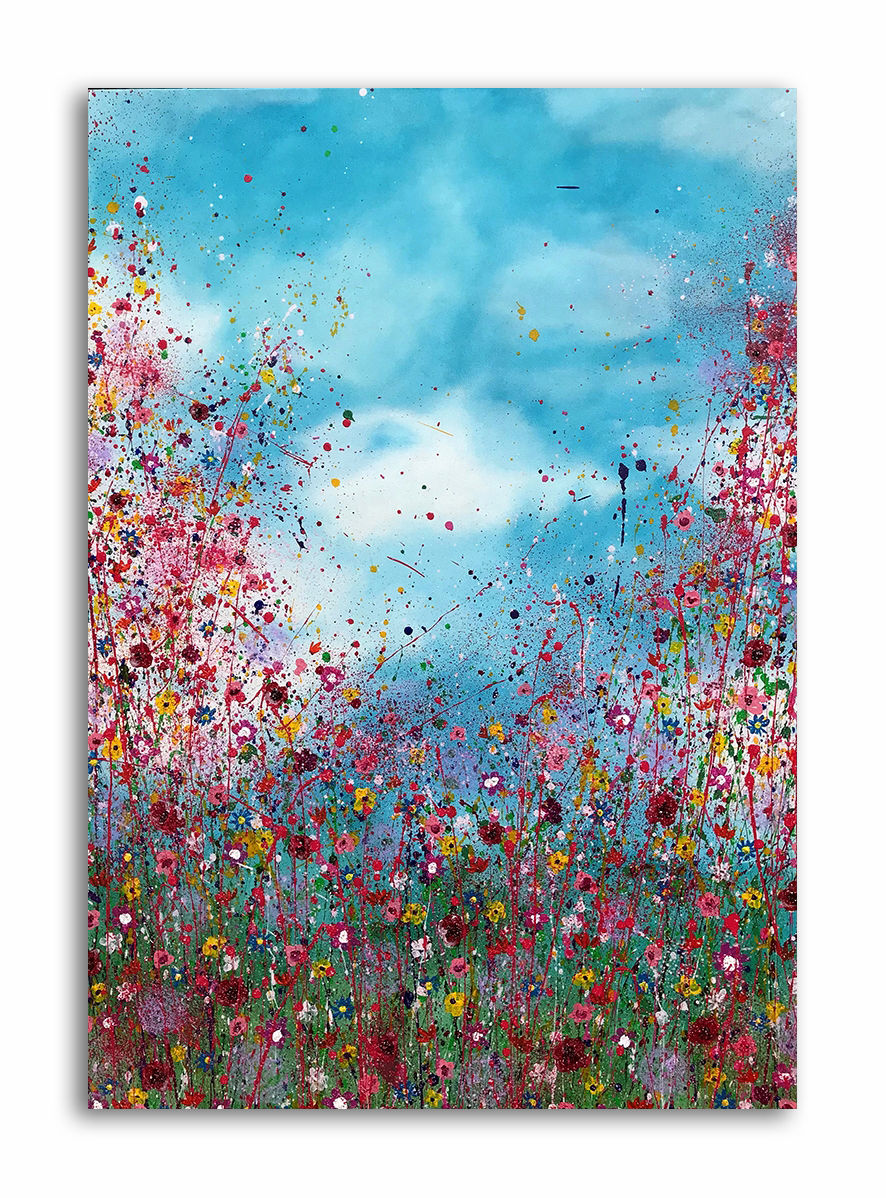 Thumbnail: ❤SOLD! Flower Meadow Acrylic On Canvas