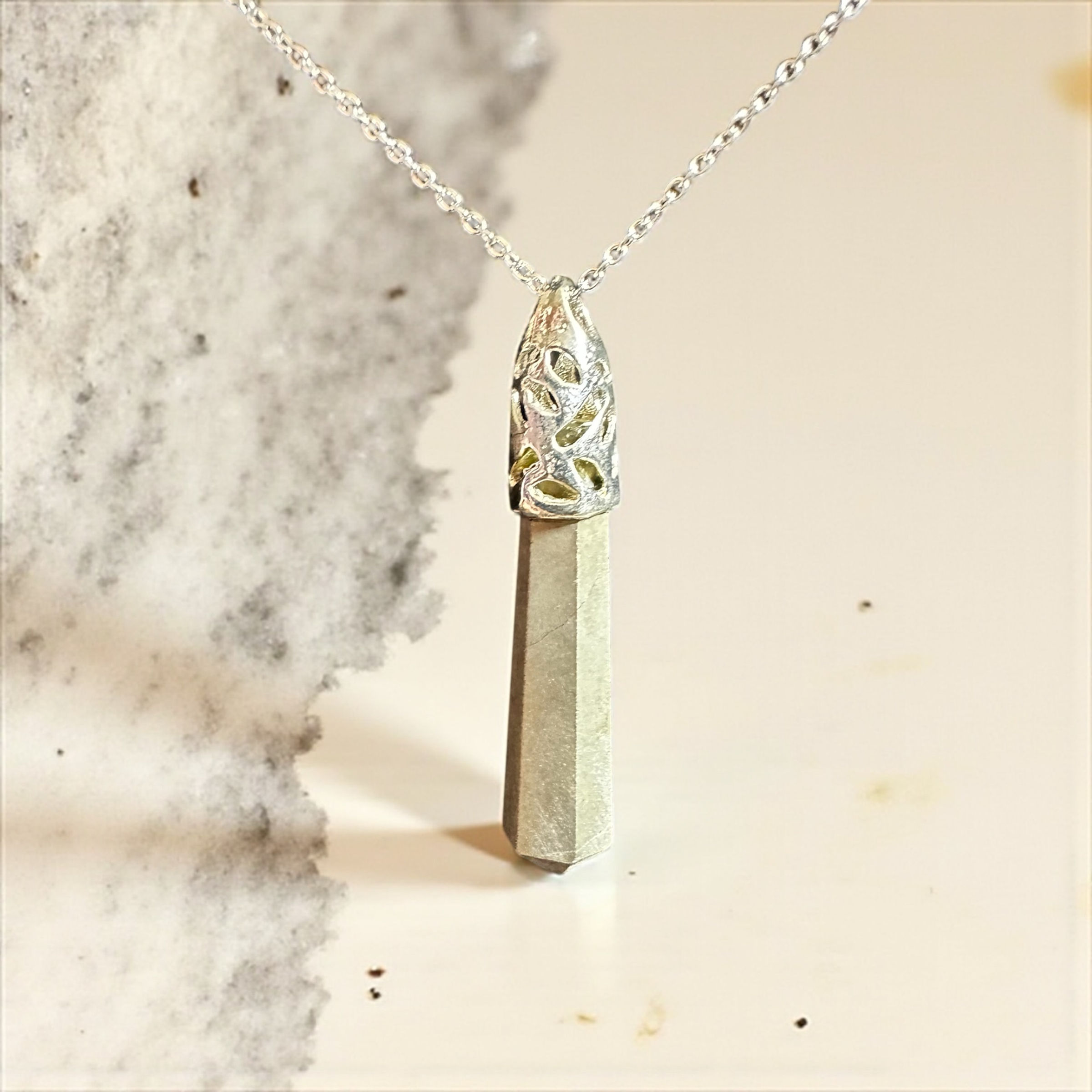 Pyrite Point Necklace