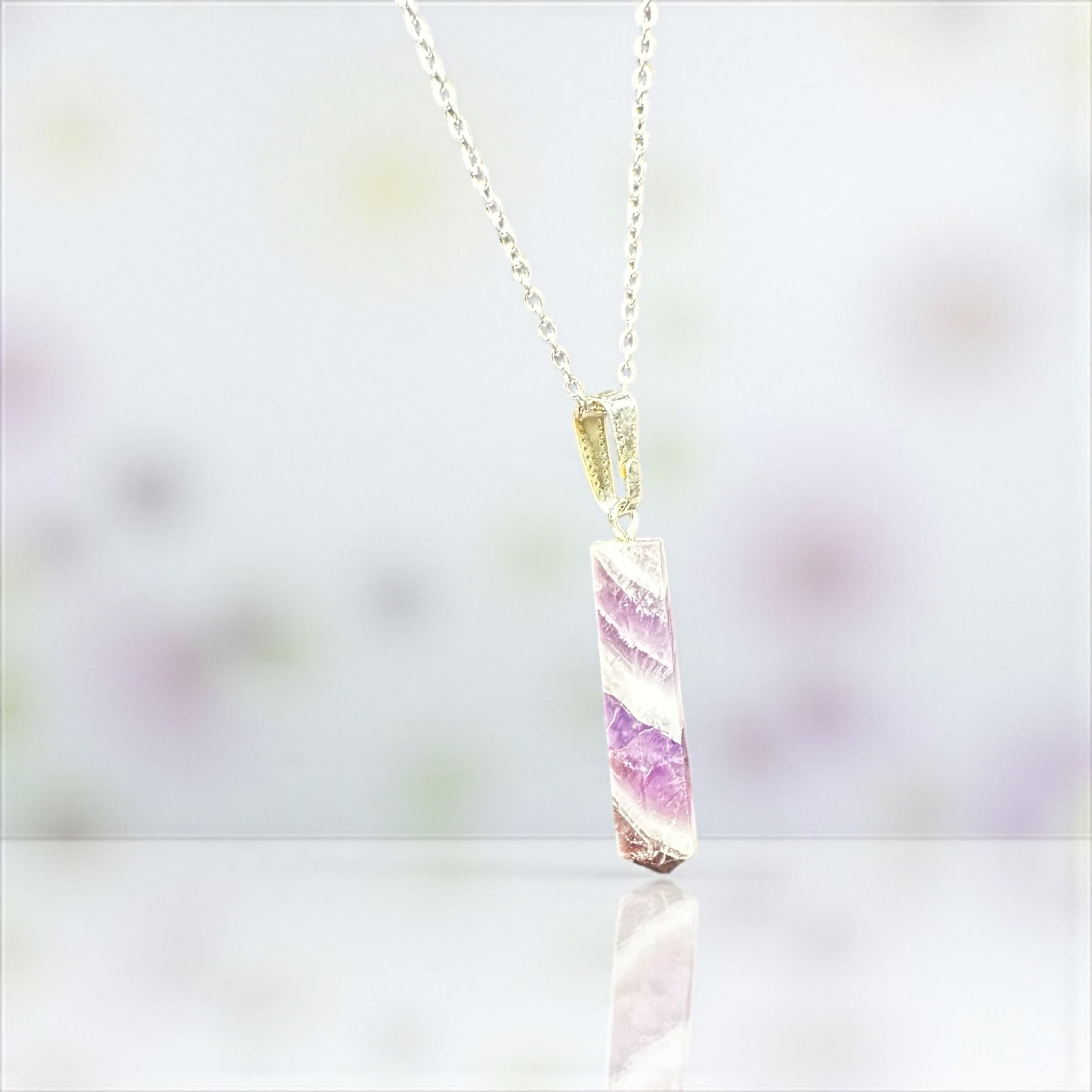 Chevron Amethyst Pendant