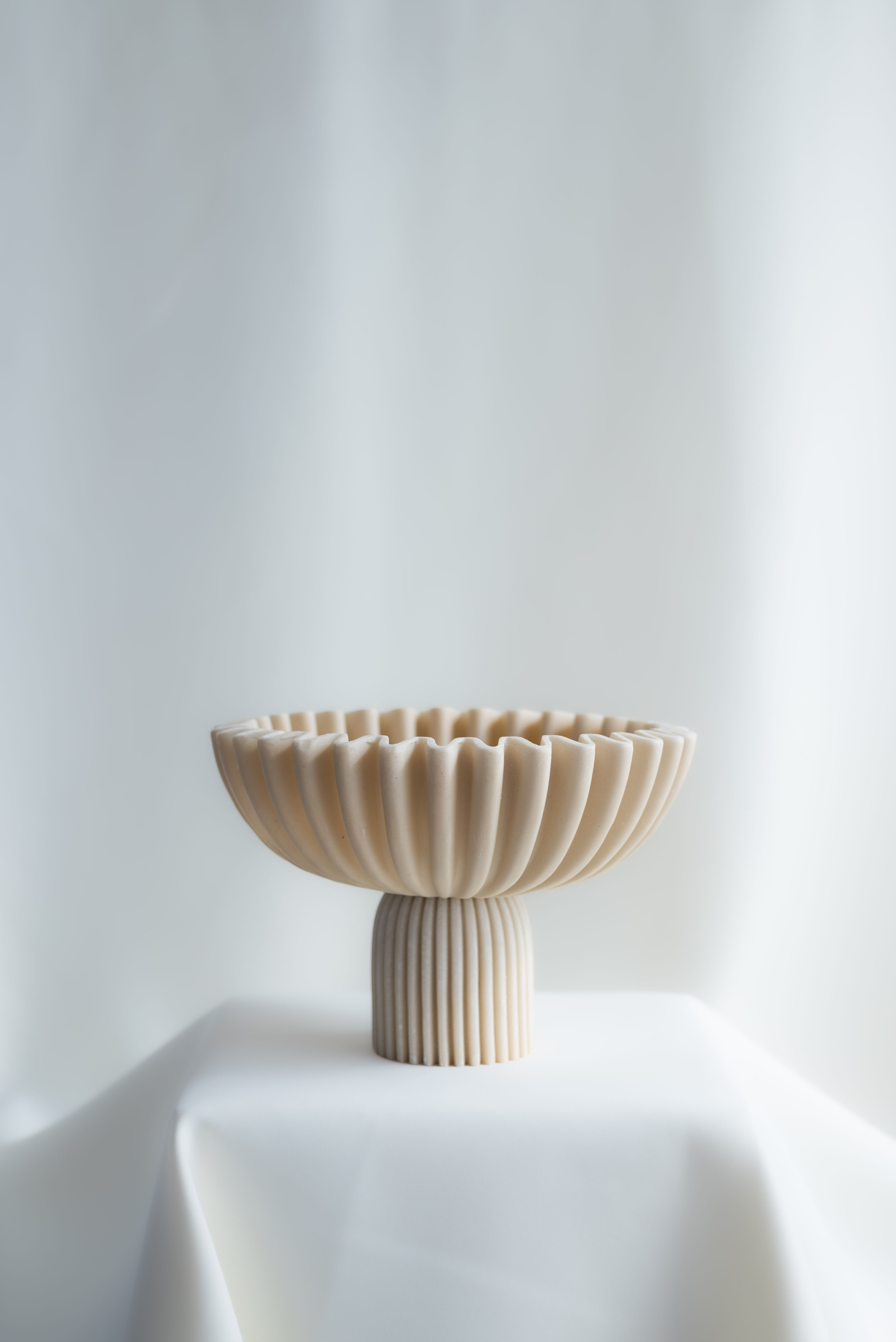 Ribbed Footed Vase