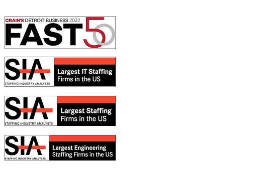 Staffing Industry Analysts and Crain’s awards highlighting Acro HR Solutions among the largest IT, engineering, and general s