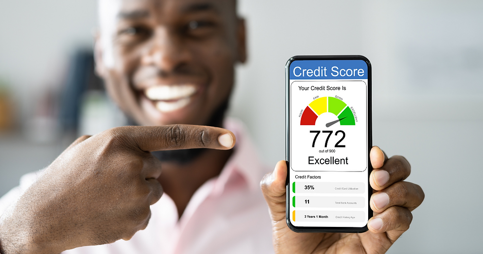international student showing credit score