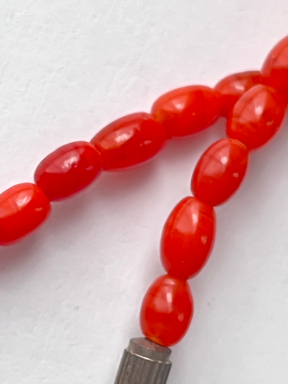 Thumbnail: Coral Necklace Mother of Pearl Flower