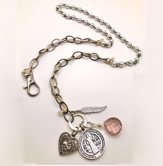 Thumbnail: St. Benedict Protection Medal Charm Necklace
