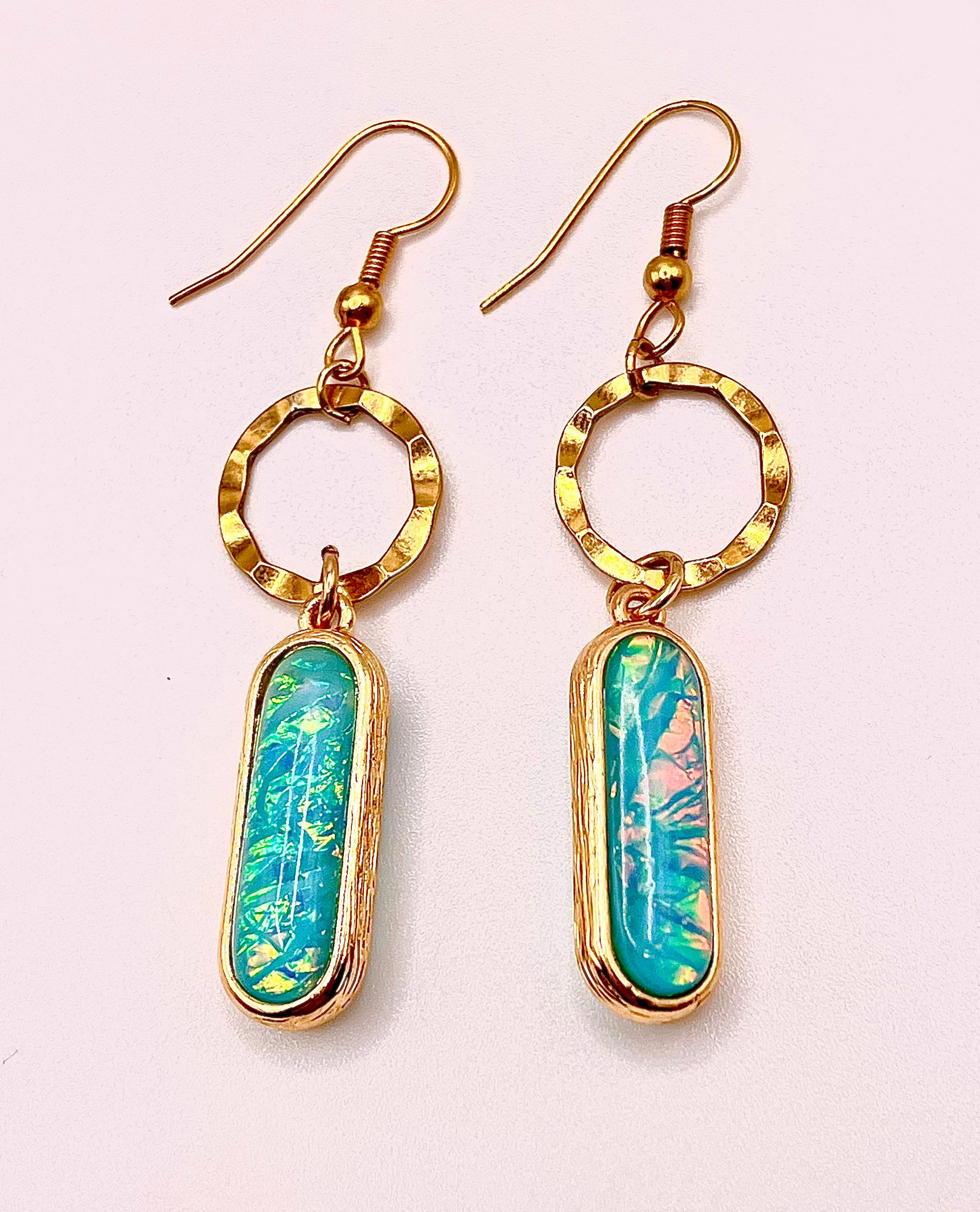 Arora Borelais Blue Opalescent Earrings